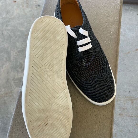 Clergerie Lisa7 Black Raffia Loafers - Picture 8 of 11